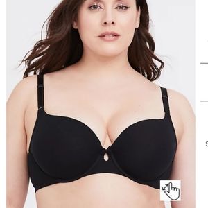 Black Smoothing lightly lined t-shirt bra